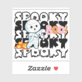 Sticker Vinyl Mummy "Éffrayant Boo" pour Halloween (Feuille)