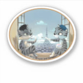 Sticker Vinyl Oval Paris by Day (Diverses tailles) (Devant)