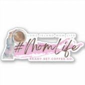 Sticker Vinyl pour café Life de Long Island Mom (Devant)
