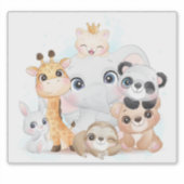 STICKER VINYL POUR ENFANTS : ANIMAUX CUTUS (Devant)