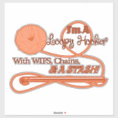 Sticker Vinyl Puns Crochet (Feuille)