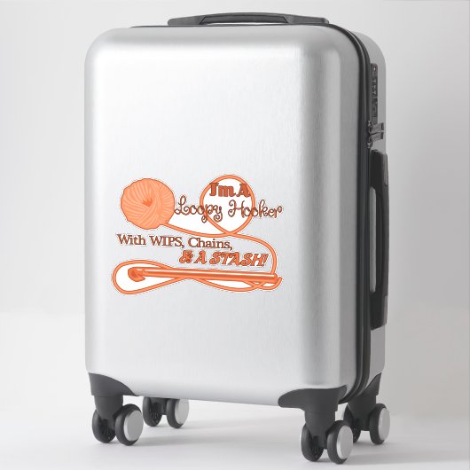 Sticker Vinyl Puns Crochet (Sur valise)