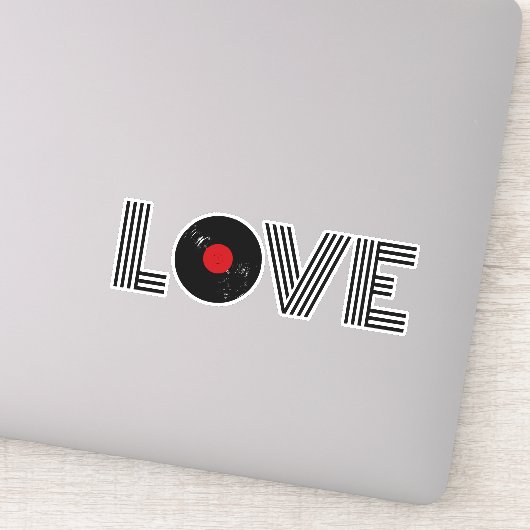 Sticker Vinyl record amour (Détail)