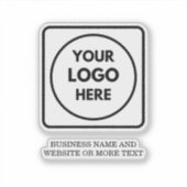 Sticker Vinyl Rectangle Logo Text Business QR label (Devant)