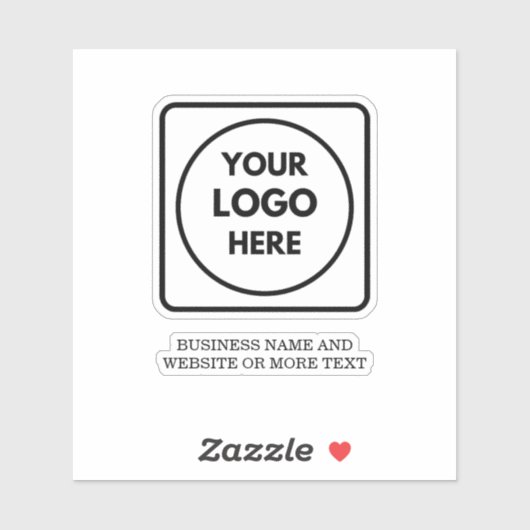 Sticker Vinyl Rectangle Logo Text Business QR label (Feuille)