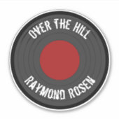 Sticker Vinyl Rock N Roll Record Over the Hill Nom (Devant)