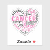 Sticker Vinyl Sensibilisation au cancer du sein (Feuille)