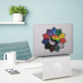 Sticker Vinyl TarValon.Net "Support Your Stripes" (Ordinateur portable sur le bureau)