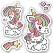 Sticker Vinyl Unicorn mou (Devant)