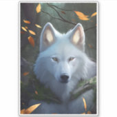 Sticker Vinyl Wolf blanc (Devant)