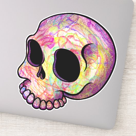 Sticker Vinyle à crâne Holo (Détail)