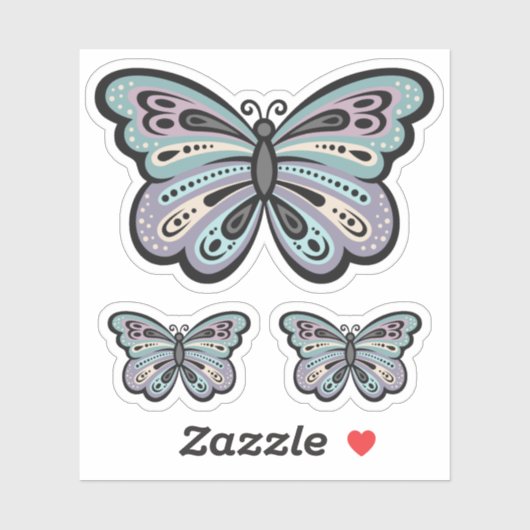 Sticker Vinyle à papillon gras (Feuille)