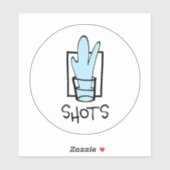 Sticker vinyle arrondi sur mesure (Feuille)