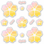 Sticker Vinyle couleur cerise rose or personnalisé (Devant)