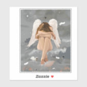 Sticker Vinyle d'ange au repos (Feuille)