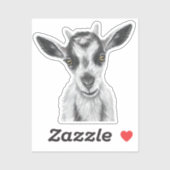 Sticker vinyle de chèvre (Feuille)