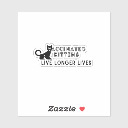 Sticker vinyle de déclaration de vaccin (Feuille)