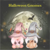 Sticker Vinyle de la Pleine lune des Gnomes d'Halloween (Devant)