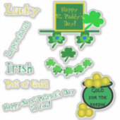 Sticker Vinyle de lutin de la Saint-Patrick (Devant)