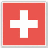 Sticker Vinyle drapeau de la Suisse (Recto)