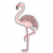 sticker vinyle flamingo rose (Devant)