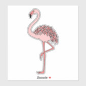 sticker vinyle flamingo rose (Feuille)