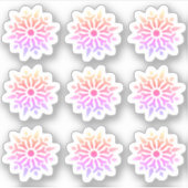 Sticker Vinyle Flocon de Neige Arc-en-ciel (Devant)
