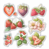 Sticker Vinyle fraise (Devant)