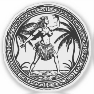 sticker vinyle Hula Dancer
