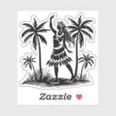 sticker vinyle Hula Dancer (Feuille)
