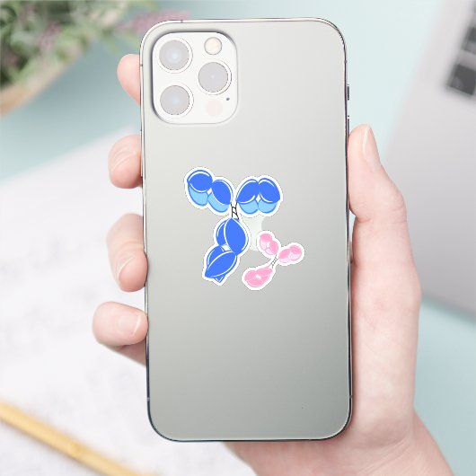 sticker vinyle - IgG bleu (anticorps) avec bonus (Téléphone)