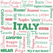 sticker vinyle Italie Cities - couleurs drapeau it (Devant)