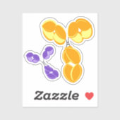 sticker vinyle - jaune IgG (anticorps) avec bonus (Feuille)