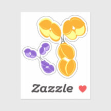 sticker vinyle - jaune IgG (anticorps) avec bonus