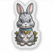 Sticker Vinyle lapin mou (Devant)