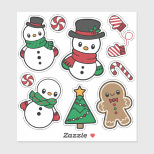 Sticker Vinyle mignon de copains de neige