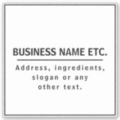 Sticker Vinyle personnalisé noir et blanc moderne (Devant)