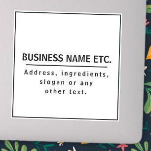 Sticker Vinyle personnalisé noir et blanc moderne