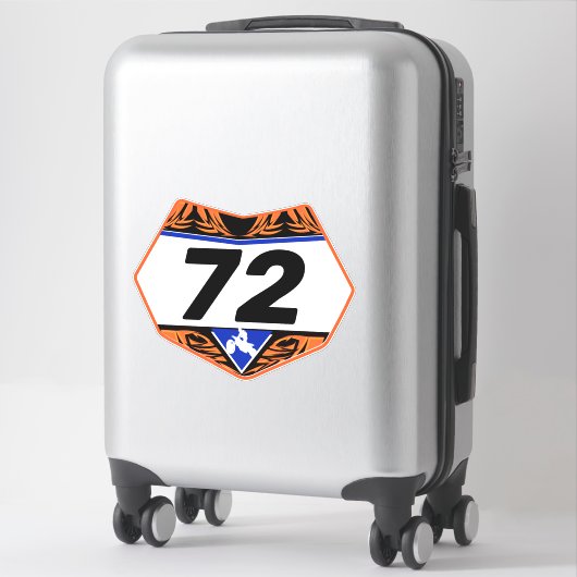 sticker vinyle plaque numérique customisé (Sur valise)