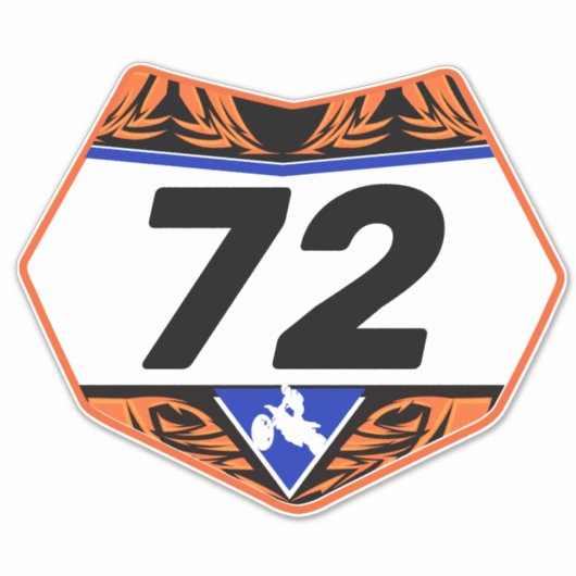 sticker vinyle plaque numérique customisé (Devant)