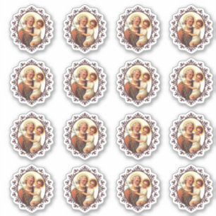 Sticker Vinyle religieux de Jésus d'enfant catholique de