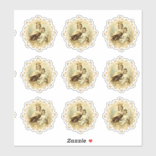 Sticker Vinyle religieux de Vierge Marie le mont Carmel