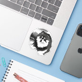 sticker vinyle SUOMI (Ordinateur portable avec iPhone)