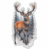 Sticker Vinyle sur mesure Cerf de Virginie (Devant)