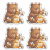 Sticker Vinyle sur mesure Ourson et Abeilles (Devant)