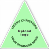 Sticker Vinyle Triangle Vert Lumière de Noël pour Entrepri (Devant)
