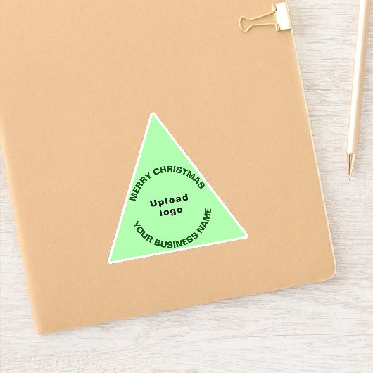 Sticker Vinyle Triangle Vert Lumière de Noël pour Entrepri (Carnet)