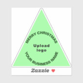 Sticker Vinyle Triangle Vert Lumière de Noël pour Entrepri (Feuille)