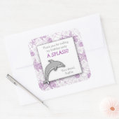 Sticker violet Dauphin Anniversaire Fête Favoriser (Enveloppe)