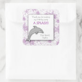 Sticker violet Dauphin Anniversaire Fête Favoriser (Sac)